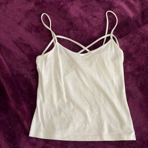 two strappy tank tops in black and white